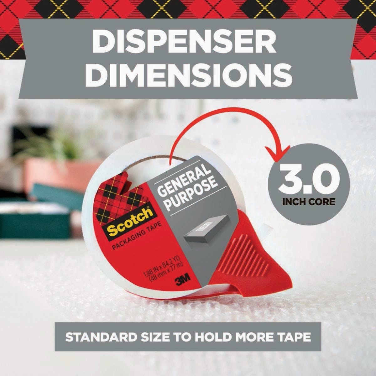 Scotch 1.88 Yd. x 54.6 Yd. Lightweight Shipping Packaging Tape - photo 6 Scotch 1.88 Yd. x 54.6 Yd. Lightweight Shipping Packaging Tape - photo 6