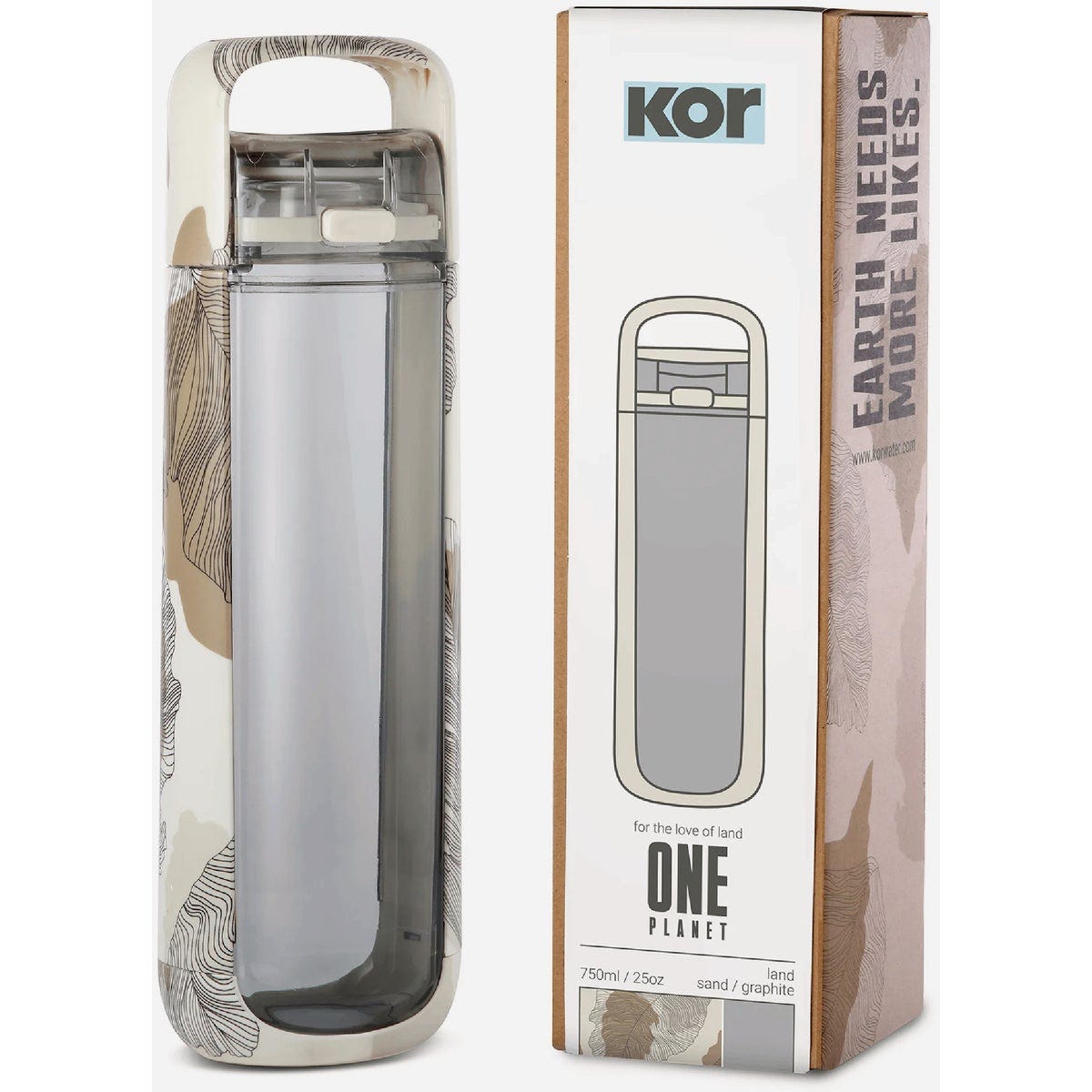Kor ONE Planet 25 Oz. Land Sand Graphite Water Bottle - photo 4 Kor ONE Planet 25 Oz. Land Sand Graphite Water Bottle - photo 4