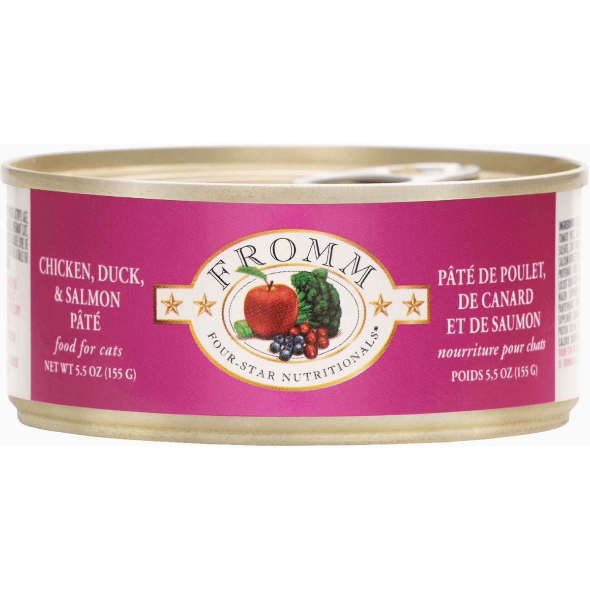 Fromm Four-Star Nutritionals Chicken, Duck, & Salmon Pate Wet Cat Food, 5.5 Oz. - photo 2