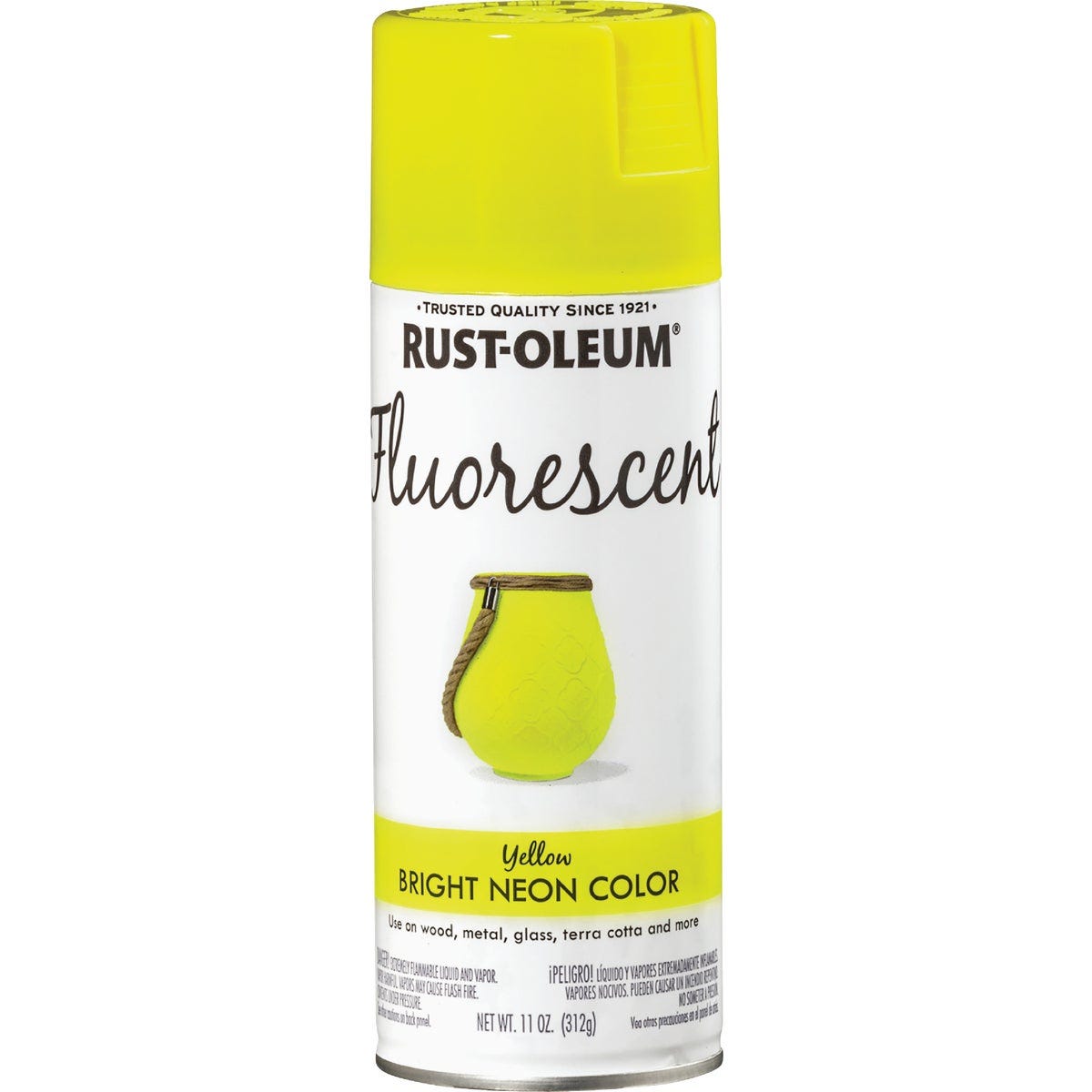 Rust-Oleum Fluorescent 11 Oz. Gloss Spray Paint, Fluorescent Yellow - photo 2