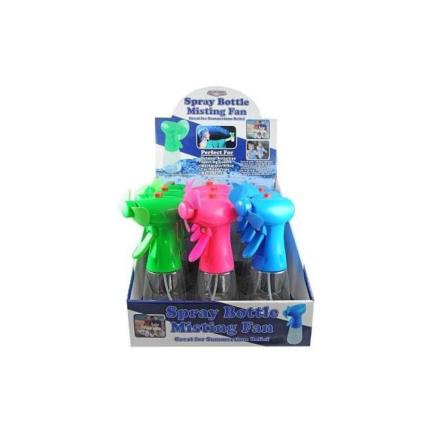 Shawshank Ledz Spray Bottle Misting Fan, Assorted Colors Shawshank Ledz Spray Bottle Misting Fan, Assorted Colors