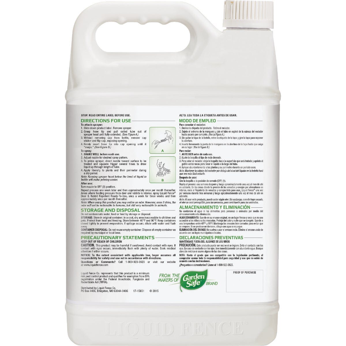 Liquid Fence 1 Gal. Ready To Use Deer & Rabbit Repellent Liquid Fence 1 Gal. Ready To Use Deer & Rabbit Repellent