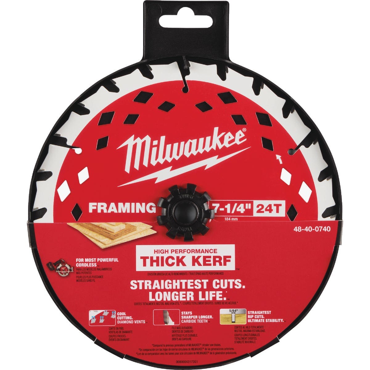 Milwaukee 7-1/4 In. 24-Tooth Thick Kerf Framing Circular Saw Blade Milwaukee 7-1/4 In. 24-Tooth Thick Kerf Framing Circular Saw Blade