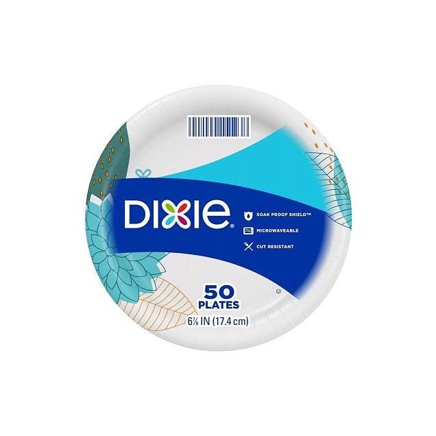 Dixie 6 In. Soak-Proof Paper Plates (48-Ct.)