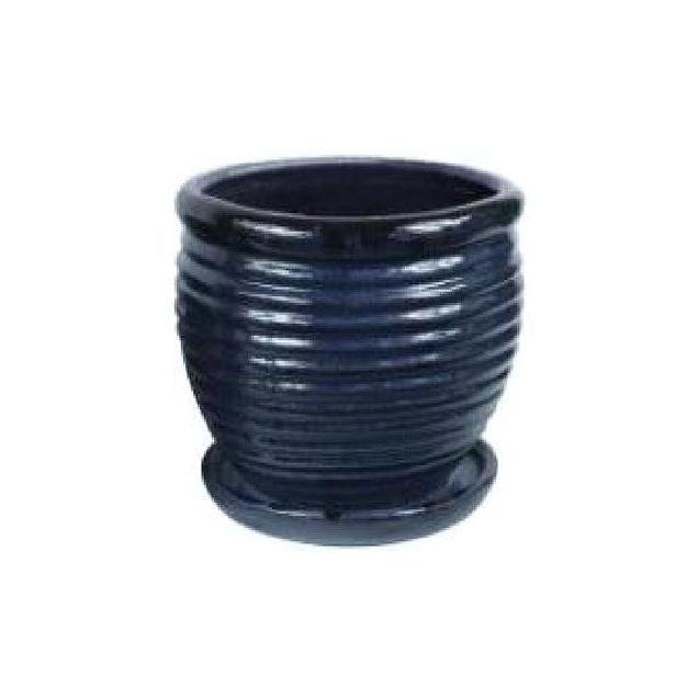 Trendspot 6 In. Dripping Blue Ceramic Honey Jar Planter