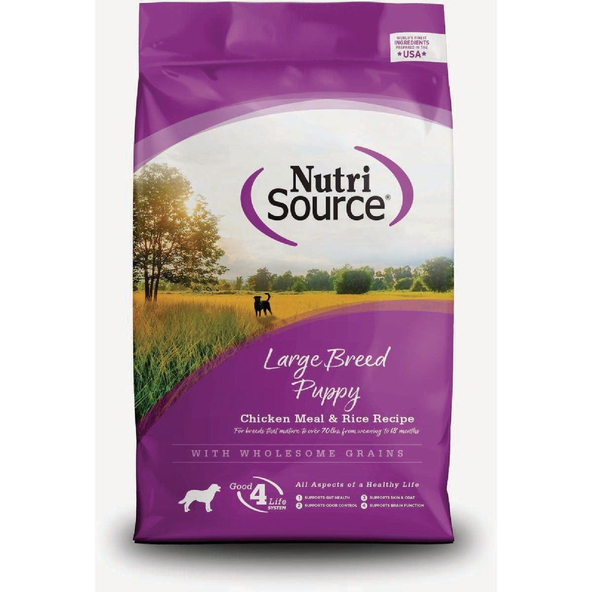 NutriSource 30 Lb. Large Breed Puppy Chicken & Rice Recipe Dry Dog Food NutriSource 30 Lb. Large Breed Puppy Chicken & Rice Recipe Dry Dog Food