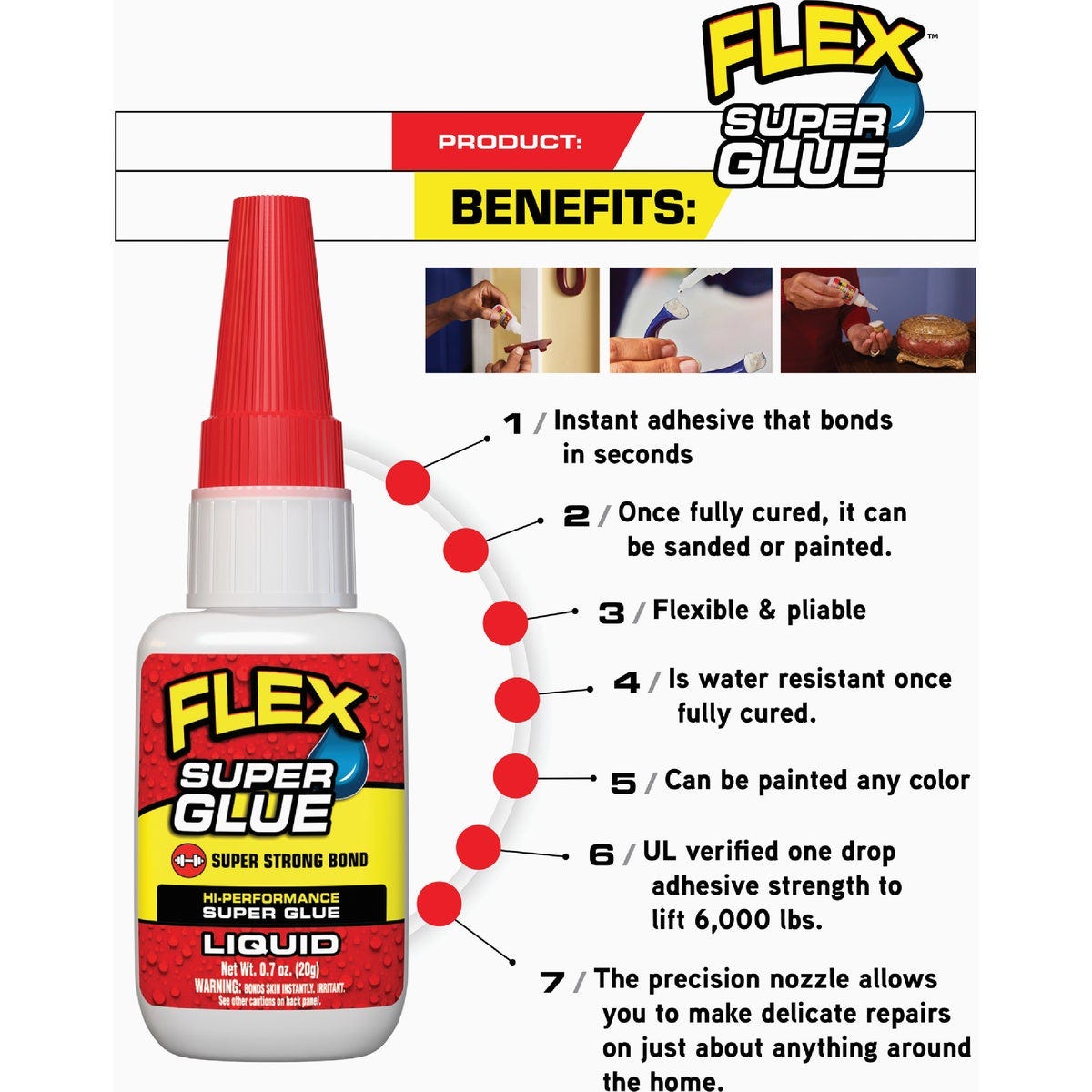 Flex 0.7 Oz. Liquid Super Glue - photo 5 Flex 0.7 Oz. Liquid Super Glue - photo 5