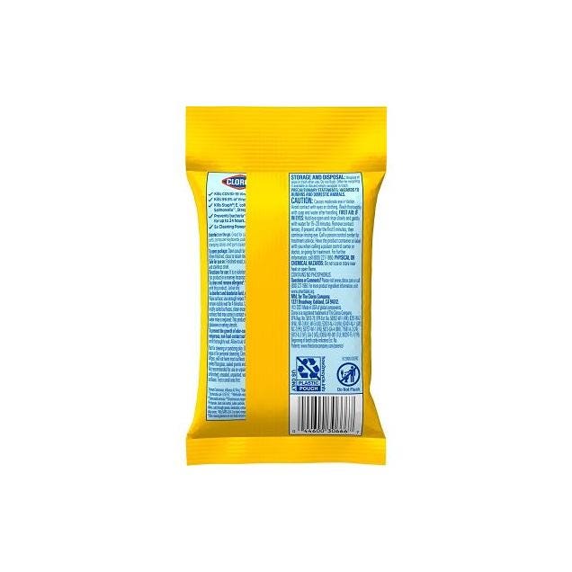 Clorox Crisp Lemon Disinfecting To Go Wipes (9-Count) - photo 2 Clorox Crisp Lemon Disinfecting To Go Wipes (9-Count) - photo 2