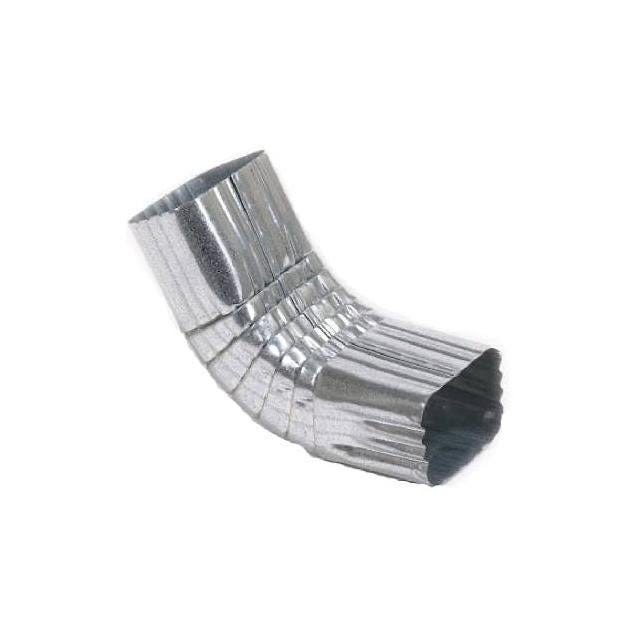 Amerimax 3 In. x 4 In. Mill Finish Galvanized Steel Front Gutter Elbow
