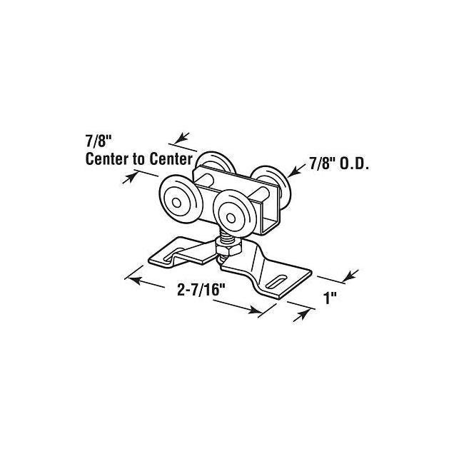 Prime-Line 7/8 In. Closet & Pocket Door Roller Assembly Prime-Line 7/8 In. Closet & Pocket Door Roller Assembly