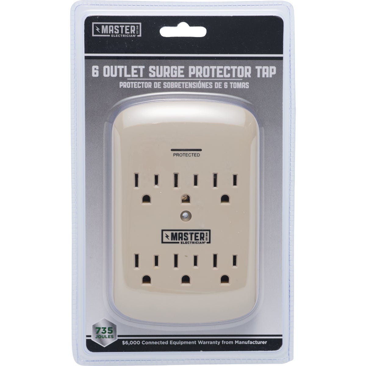 Do it Best 6-Outlet 15A Gray Surge Tap
