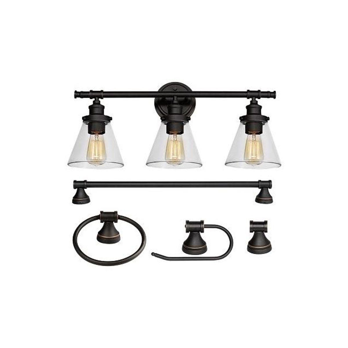 Globe Electric Parker Oil-Rubbed Bronze 5-Piece Bathroom Set