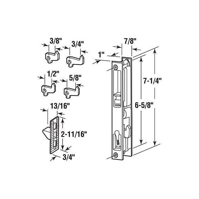 Prime-Line Diecast Black Keyed Sliding Door Flush Door Pull Handle Set - photo 2 Prime-Line Diecast Black Keyed Sliding Door Flush Door Pull Handle Set - photo 2
