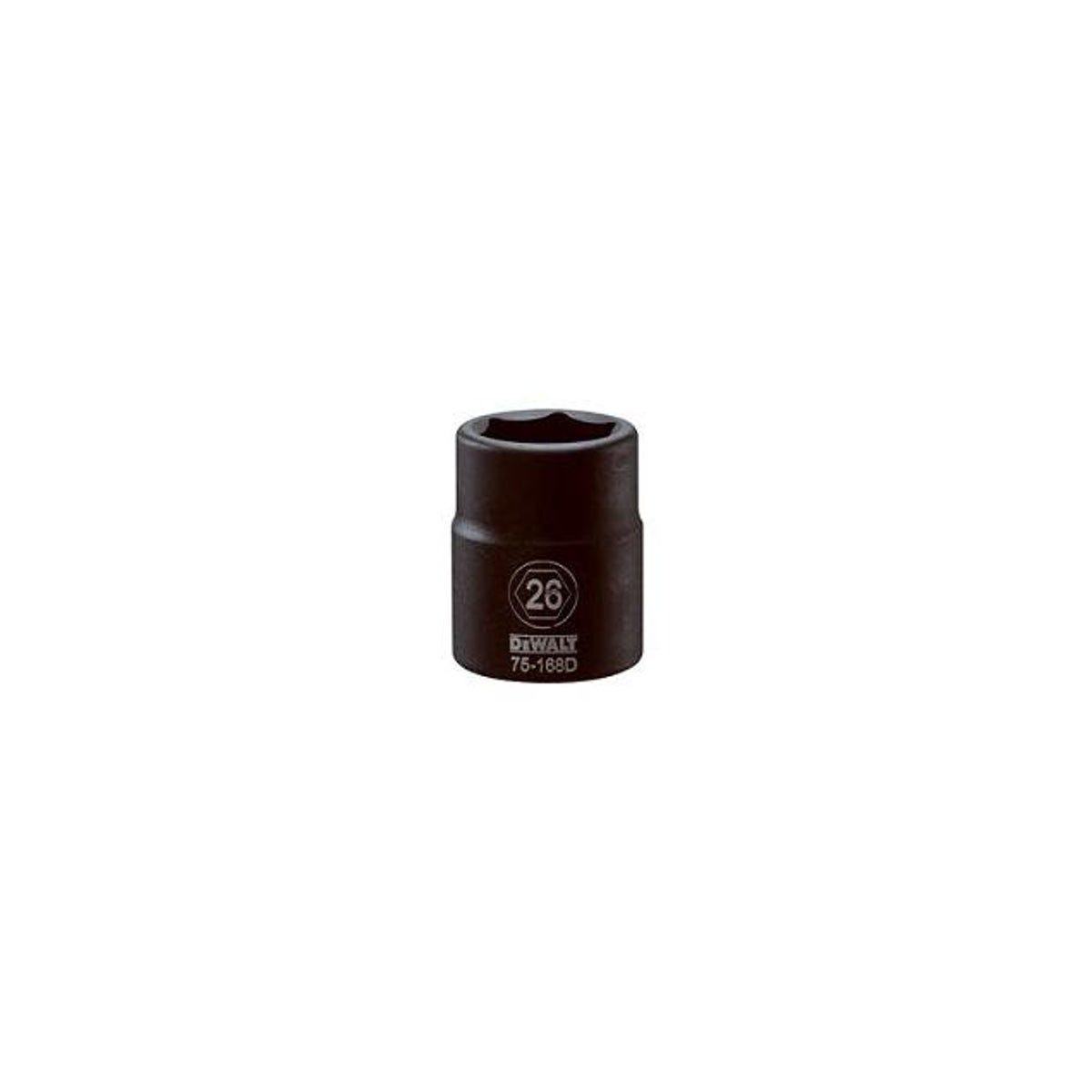 DEWALT 3/4 In. Drive 26mm 6-Point Shallow Metric Impact Socket