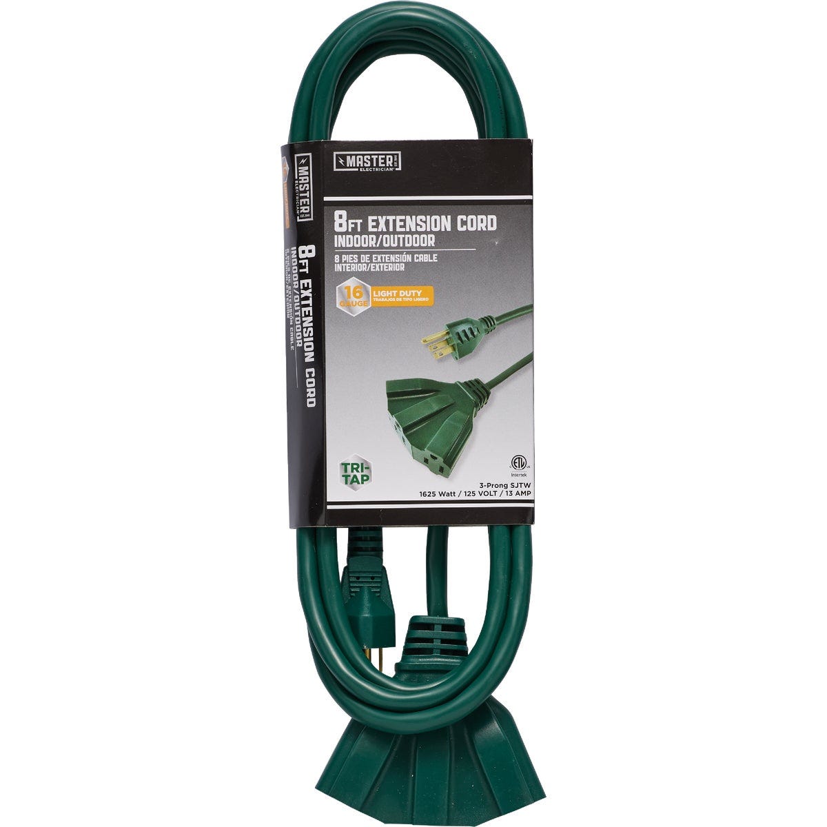 Master Electrician 8 Ft. 16/3 SJTW Green Triple Tap Outdoor Extension Cord - photo 2