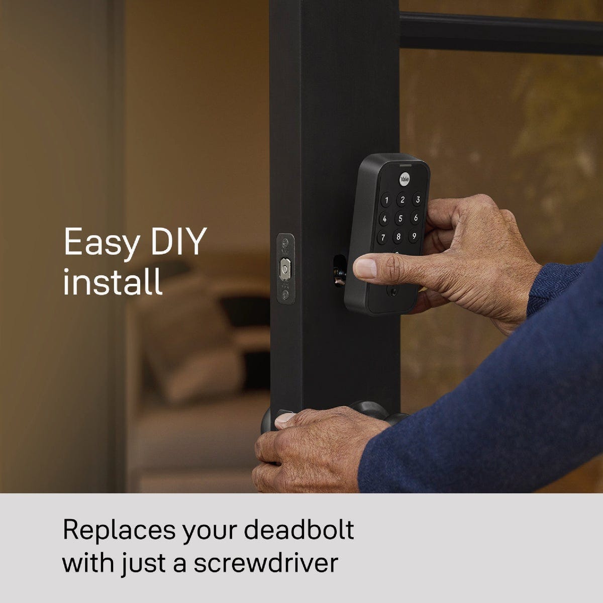 Yale Code Black Suede Electronic Lock Keypad Deadbolt - photo 3 Yale Code Black Suede Electronic Lock Keypad Deadbolt - photo 3