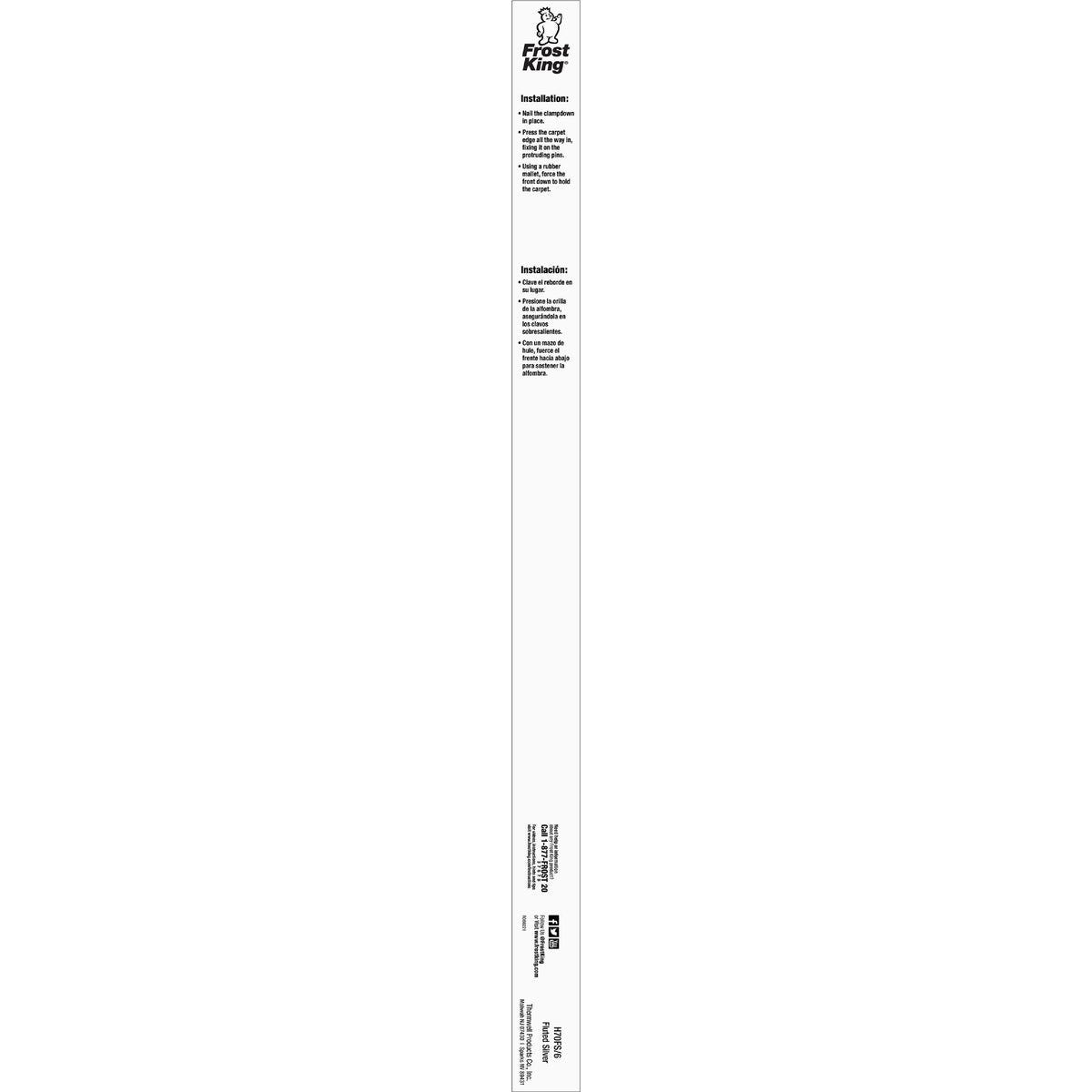 Frost King Silver Fluted 1-3/8 In. x 6 Ft. Carpet Clampdown with Teeth - photo 3