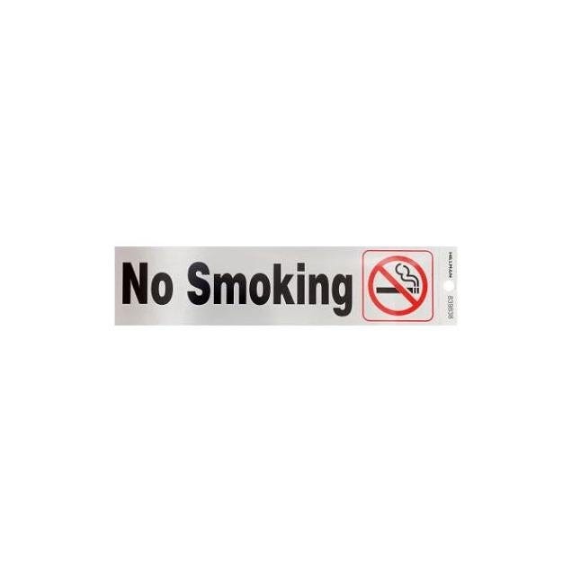 Hillman 2 In. x 8 In. Adhesive No Smoking Sign with Symbol Hillman 2 In. x 8 In. Adhesive No Smoking Sign with Symbol
