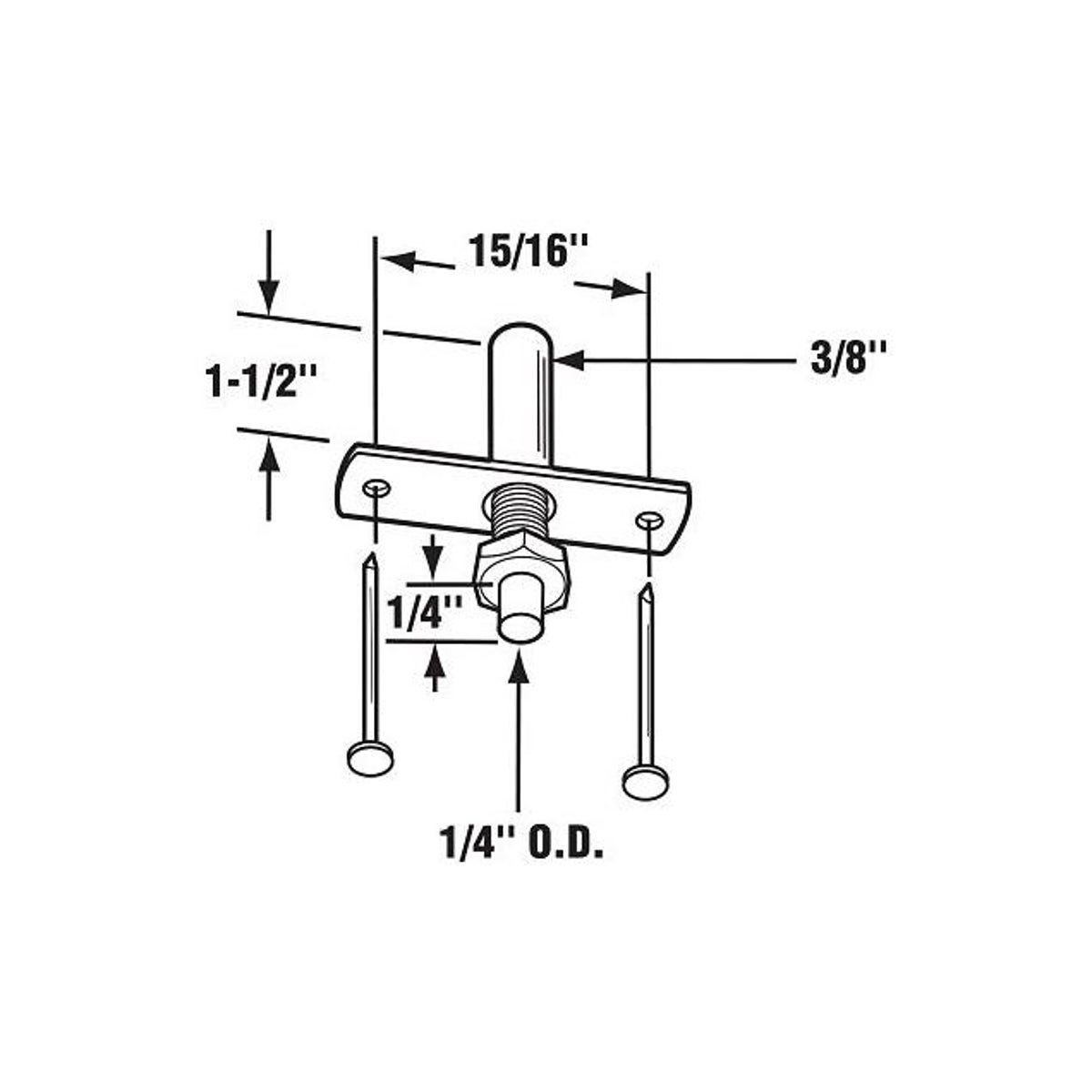 Prime-Line 1/4 In. Steel Pivot 2-Pack Bi-Fold Closet Door Bottom Mount Pivot - photo 2 Prime-Line 1/4 In. Steel Pivot 2-Pack Bi-Fold Closet Door Bottom Mount Pivot - photo 2