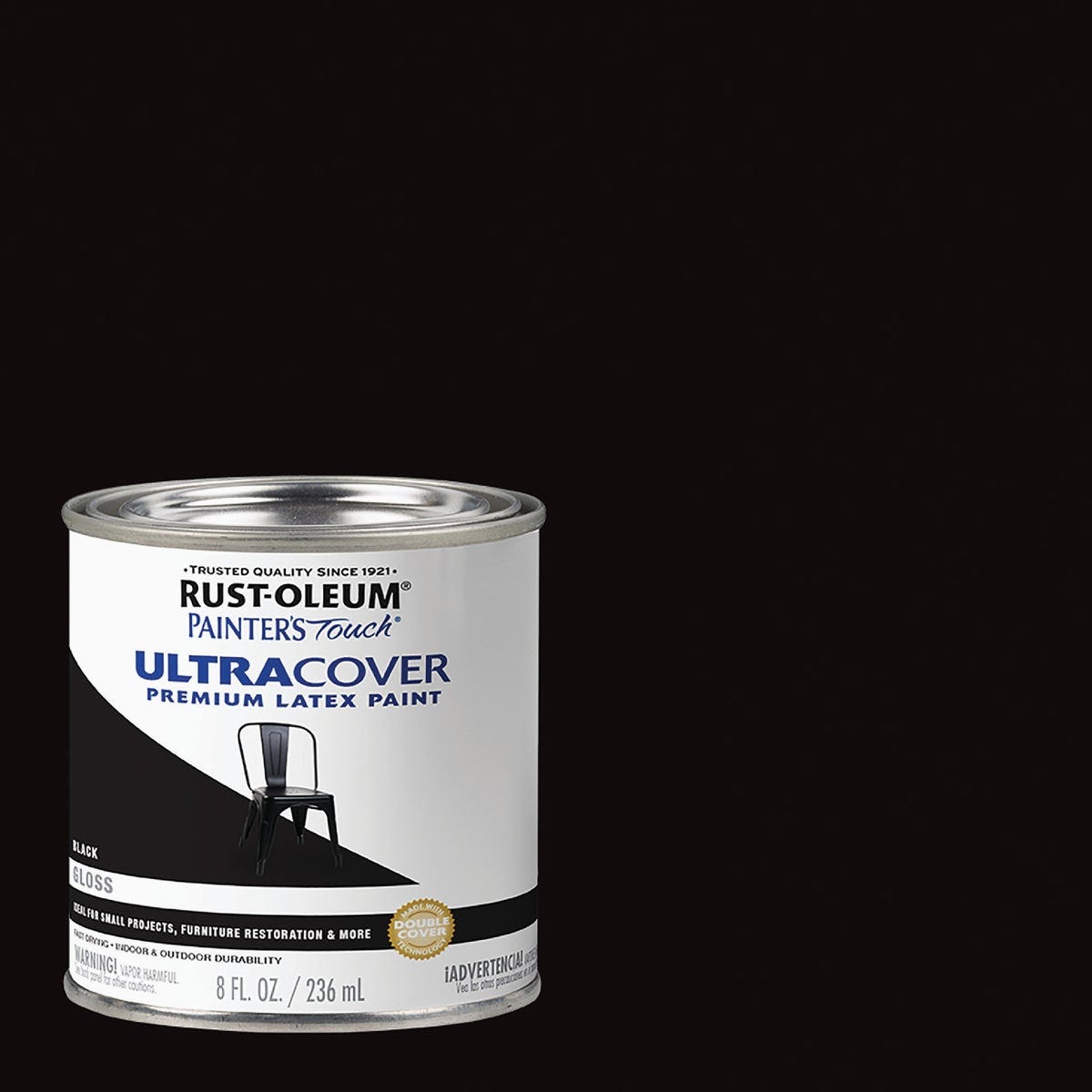 Rust-Oleum Painter's Touch 2X Ultra Cover Premium Latex Paint, Black Gloss, 1/2 Pt. Rust-Oleum Painter's Touch 2X Ultra Cover Premium Latex Paint, Black Gloss, 1/2 Pt.
