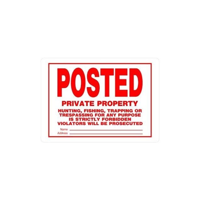 Hillman 10 In. x 14 In. Posted Private Property Sign