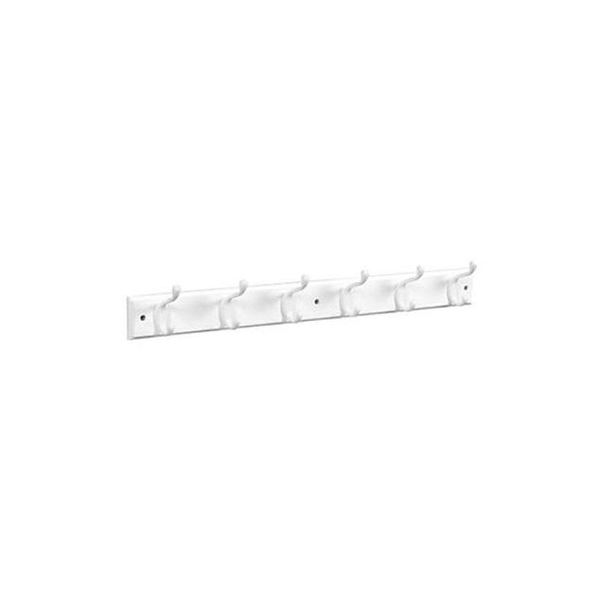 National Hardware 27 In. White 6-Hook Rack