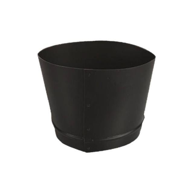 Imperial 8 In. 24 Gauge Black Stove Pipe Oval-To-Round Adapter Imperial 8 In. 24 Gauge Black Stove Pipe Oval-To-Round Adapter