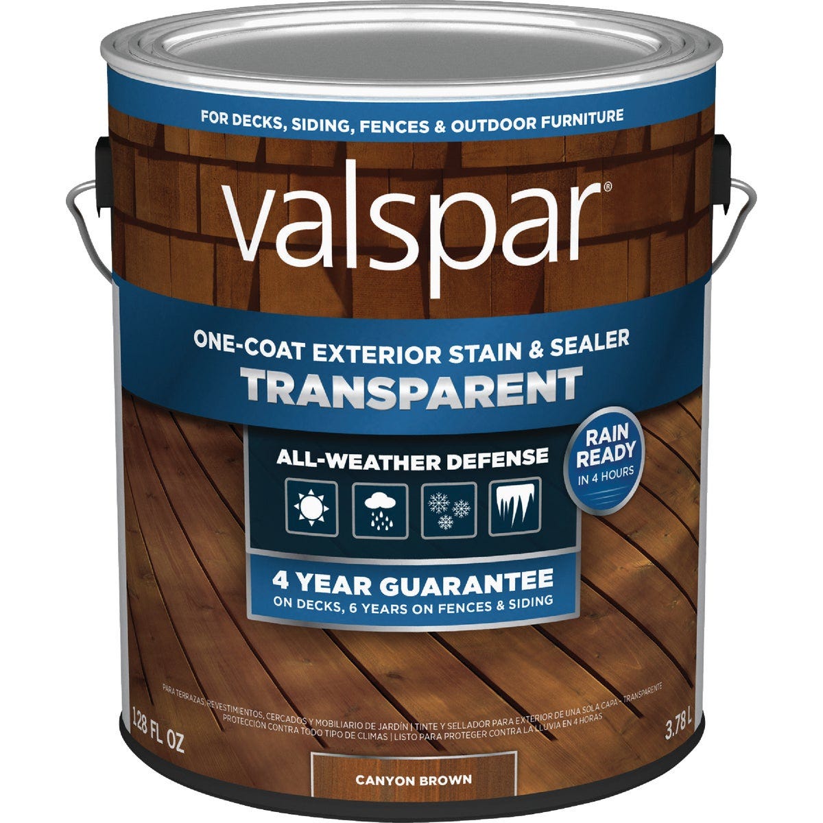 Valspar Transparent Deck Stain, Canyon Brown, 1 Gal. - photo 2