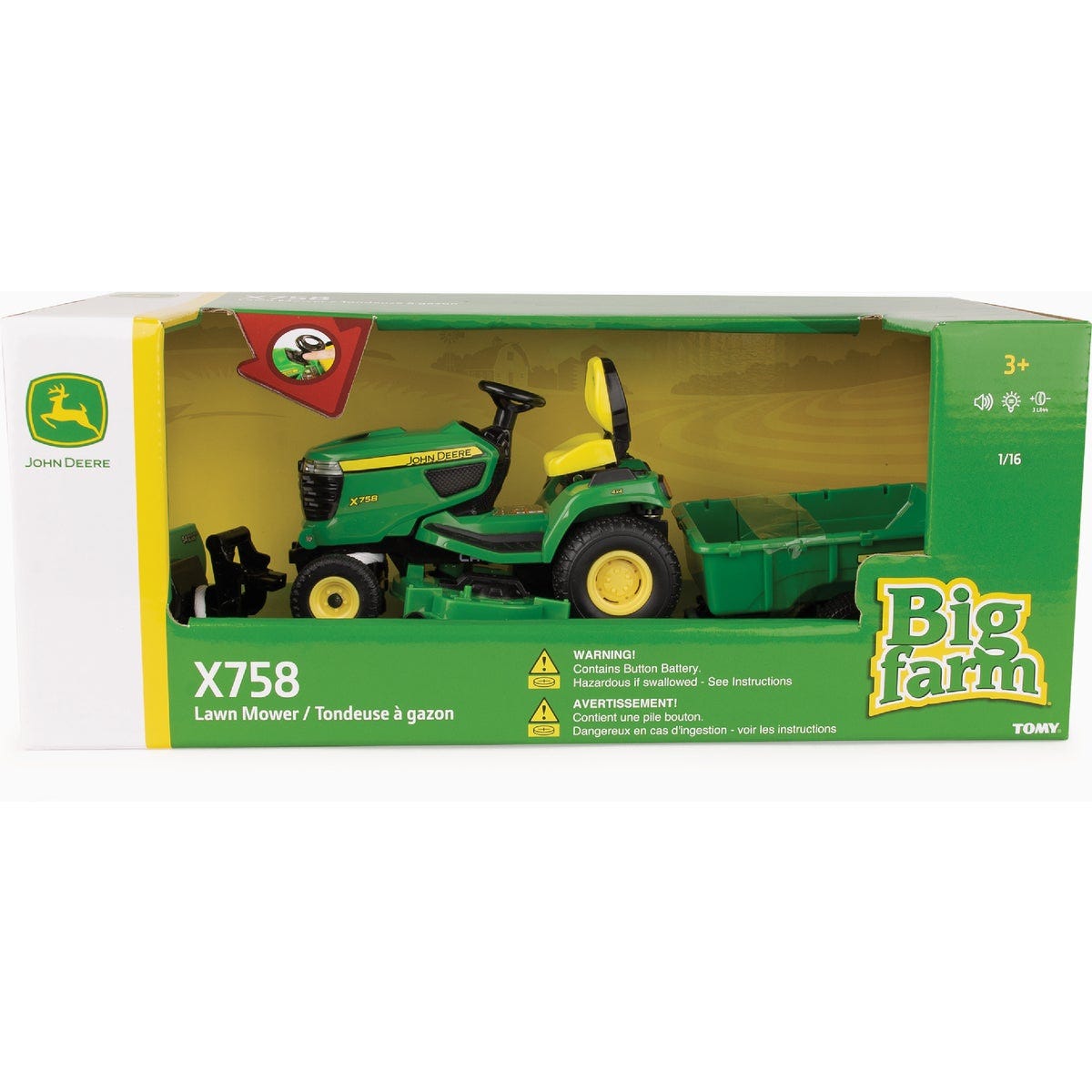 JOHN DEERE X758 Big Farm Lights & Sounds 1:16 Lawn Mower & Utility Cart - photo 2 JOHN DEERE X758 Big Farm Lights & Sounds 1:16 Lawn Mower & Utility Cart - photo 2