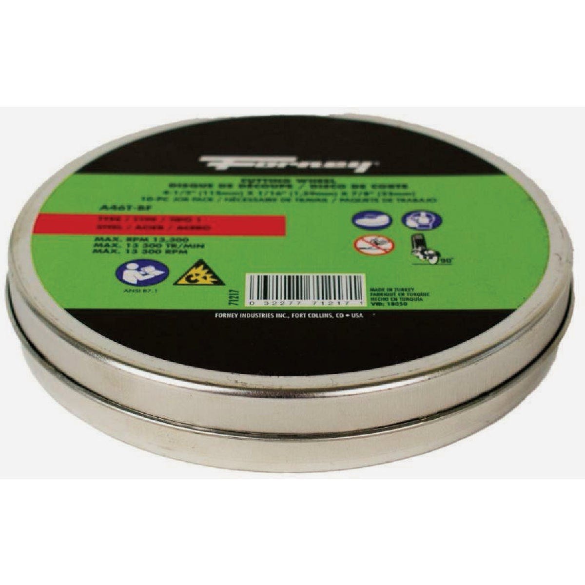 Forney 4-1/2 In. Metal Cut-Off Wheel (10-Pack) - photo 2