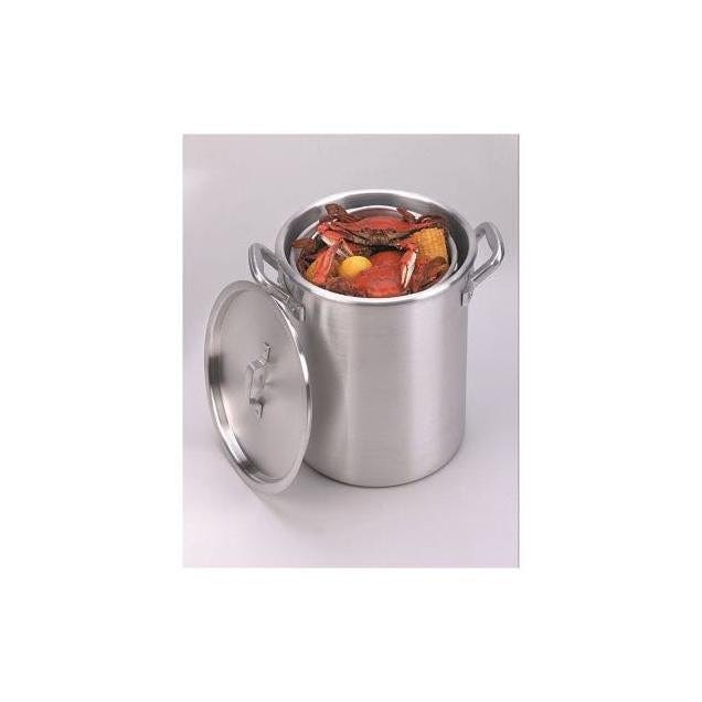 King Kooker 60 Qt. Aluminum Cooking Pot with Punched Hole Basket and Lid King Kooker 60 Qt. Aluminum Cooking Pot with Punched Hole Basket and Lid