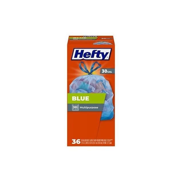 Hefty 36-Ct. 30-Gal. Blue Drawstring Multipurpose Trash Bags Hefty 36-Ct. 30-Gal. Blue Drawstring Multipurpose Trash Bags
