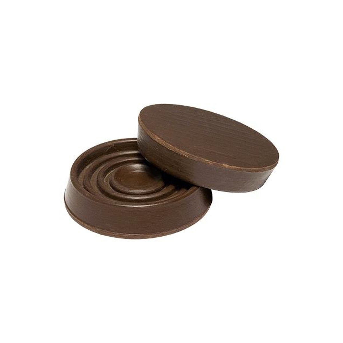 TruGuard 1-9/16 In. ID Brown Rubber Round Furniture Cups (4-Pack)