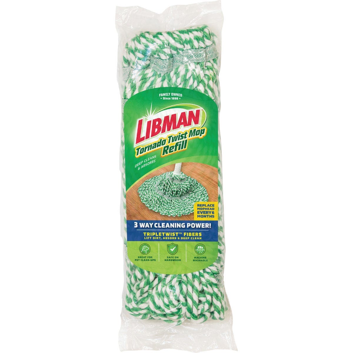 Libman Tornado 6.6 In. Cotton Mop Refill - photo 2 Libman Tornado 6.6 In. Cotton Mop Refill - photo 2
