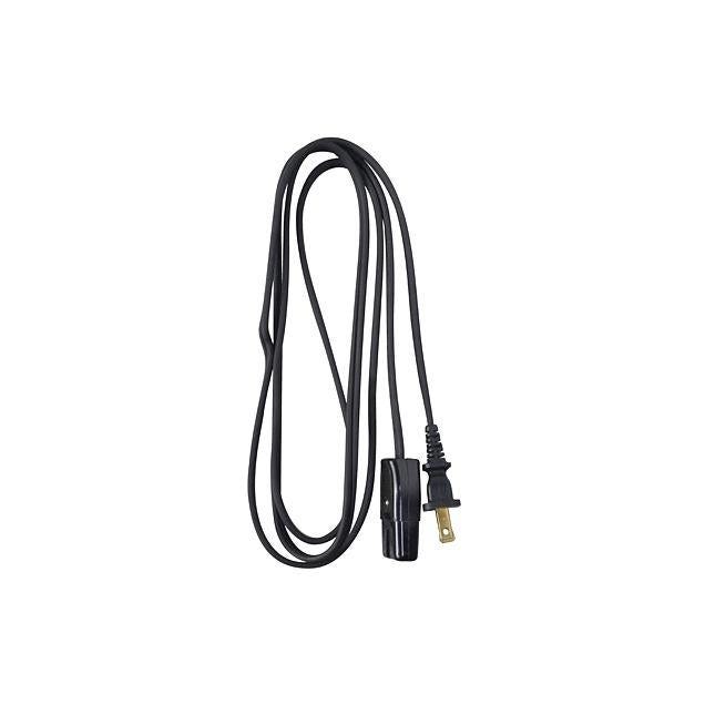 Master Electrician 6 Ft. 18/2 HPN Black Miniature Plug Appliance Cord