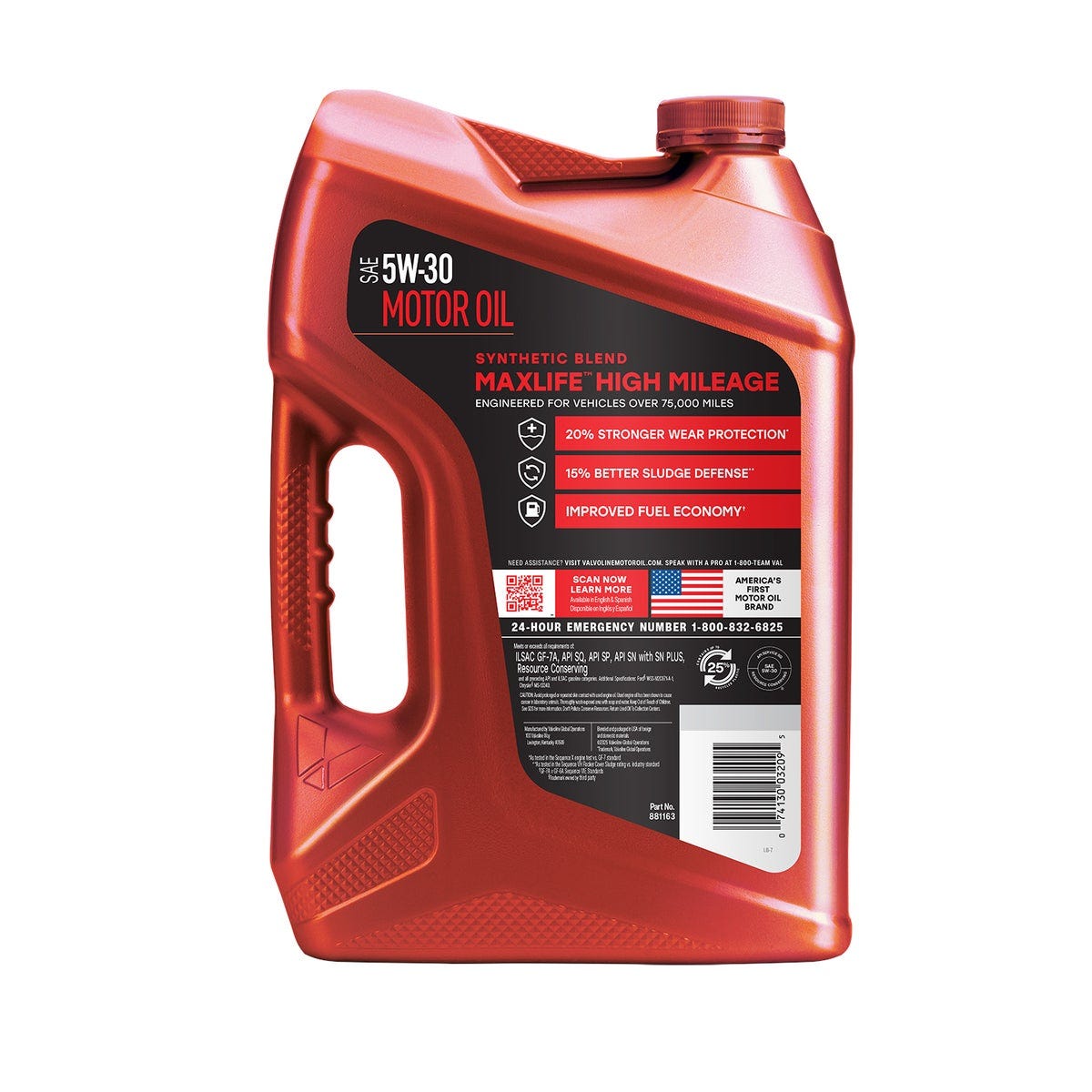 Valvoline 5 Qt. 5W-30 MaxLife High Mileage Synthetic Blend Motor Oil - photo 2