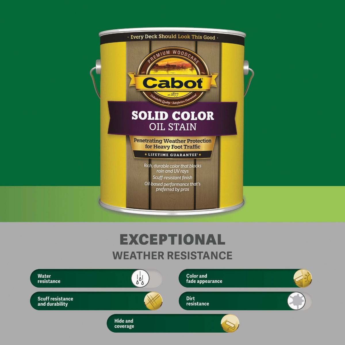 Cabot Solid Color Oil Stain, Medium Base, 1 Gal. - photo 5