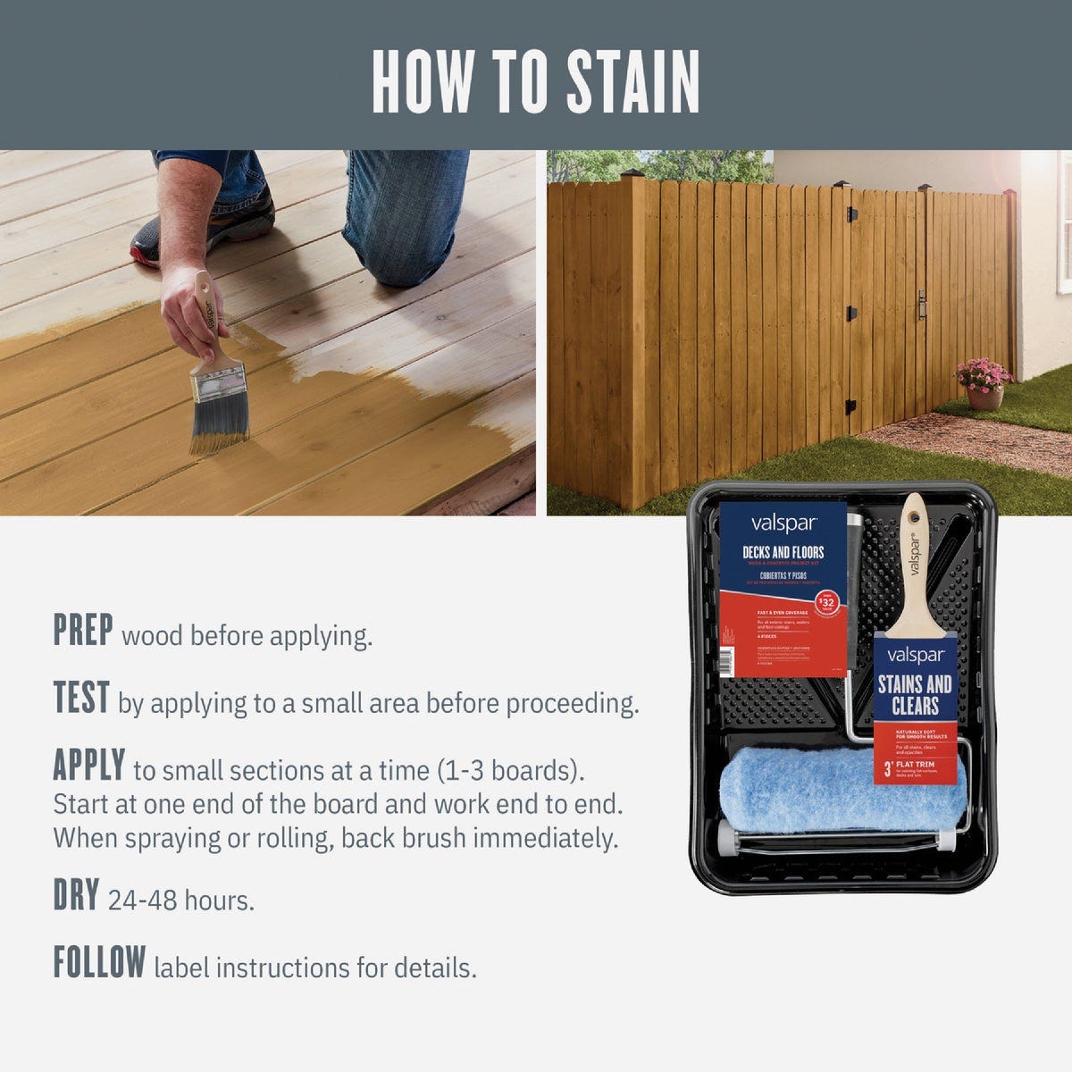 Valspar Quick Seal Oil Based Exterior Stain, Dark Walnut, 5 Gal. - photo 8 Valspar Quick Seal Oil Based Exterior Stain, Dark Walnut, 5 Gal. - photo 8
