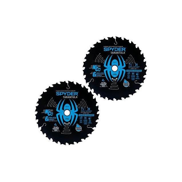 Spyder Tarantula 7-1/4 In. 24-Tooth Framing Circular Saw Blade (2-Pack) Spyder Tarantula 7-1/4 In. 24-Tooth Framing Circular Saw Blade (2-Pack)