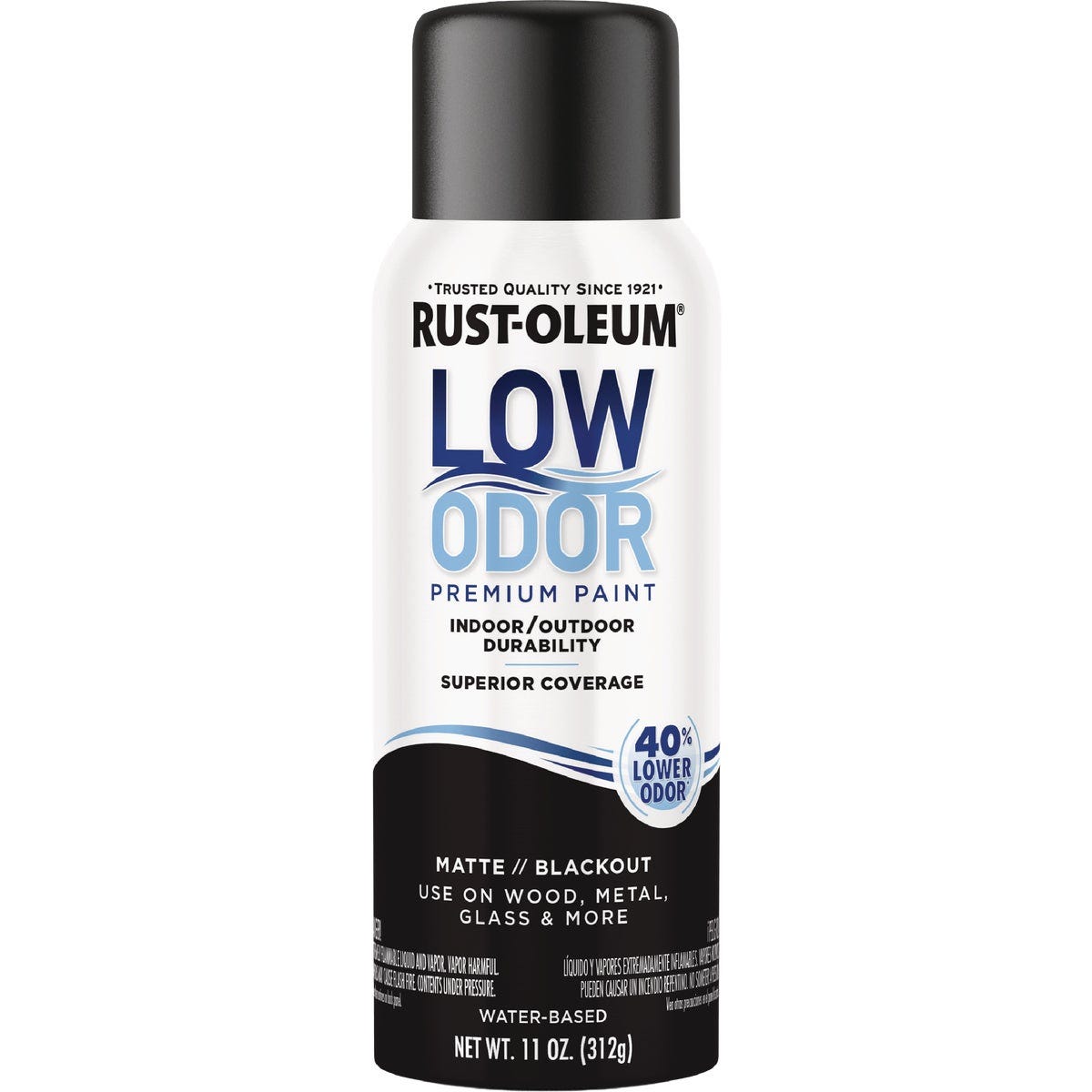 Rust-Oleum Low Odor Water-Based 11 Oz. Matte Spray Paint, Blackout - photo 2 Rust-Oleum Low Odor Water-Based 11 Oz. Matte Spray Paint, Blackout - photo 2