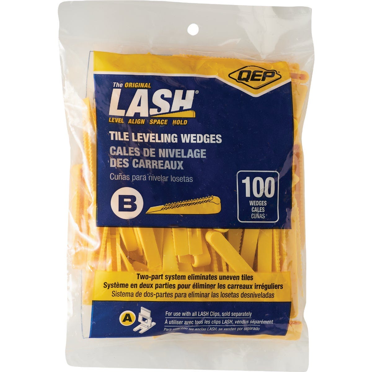 QEP LASH Yellow Wedges, Part B of Two-Part Tile Leveling System (100-Pack) - photo 2 QEP LASH Yellow Wedges, Part B of Two-Part Tile Leveling System (100-Pack) - photo 2