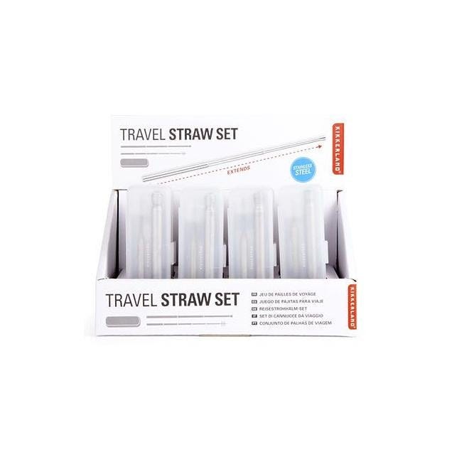 Kikkerland Travel Straw Set