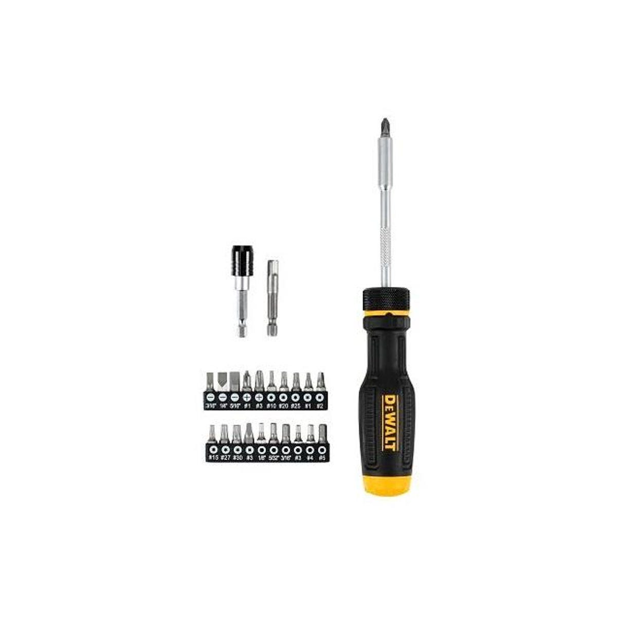 DEWALT MAX FIT Ratcheting Multi-Bit Screwdriver Set, Storage Handle (23-Piece)