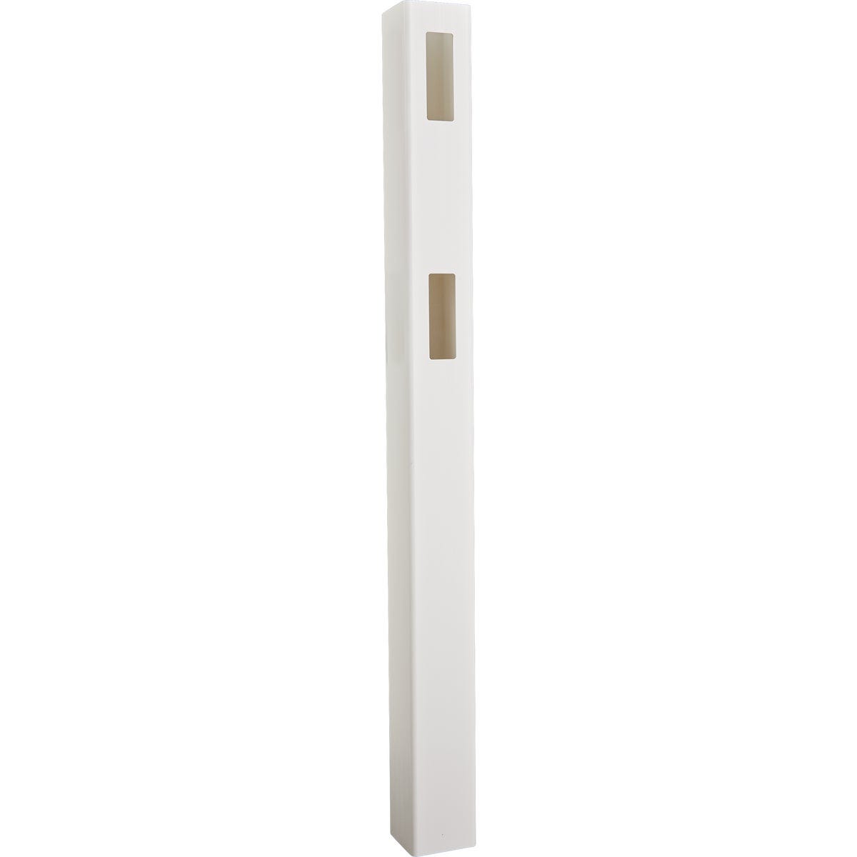 5 In. x 5 In. x 60 In. White End 2-Rail Fence Vinyl Post