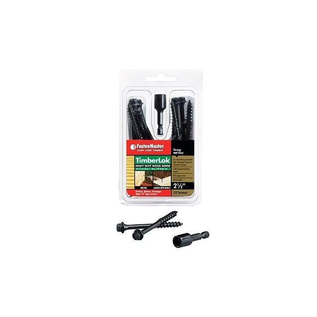 Fastenmaster Timberlok Wood Screws, Heavy-Duty, 2-1/2-In. (12-Pack)