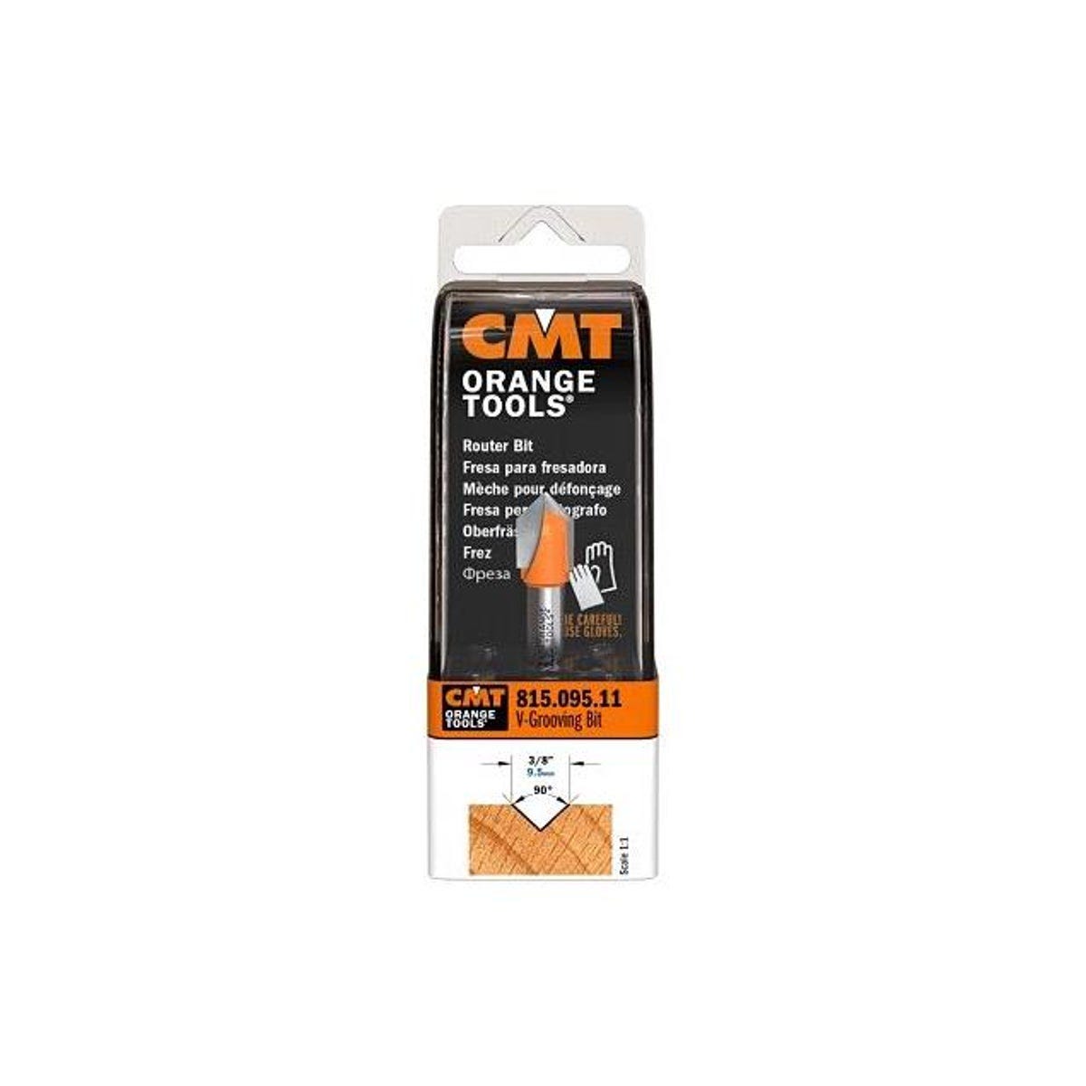 CMT Orange Tools 3/8 In. Dia. 1/4 In. Shank V-Grooving Router Bit - photo 2