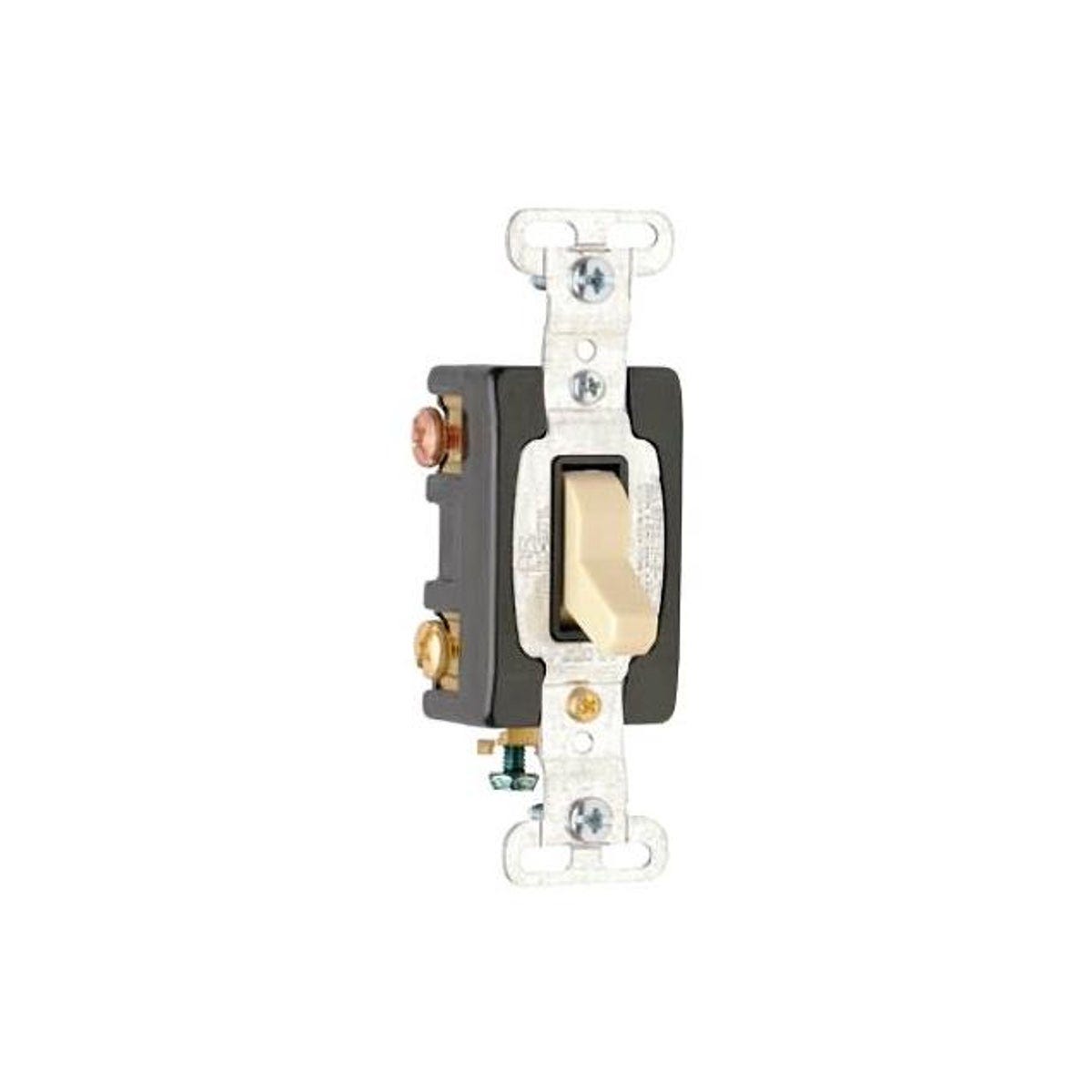 Legrand Pass & Seymour 15A Ivory Premium 3-Way Toggle Switch