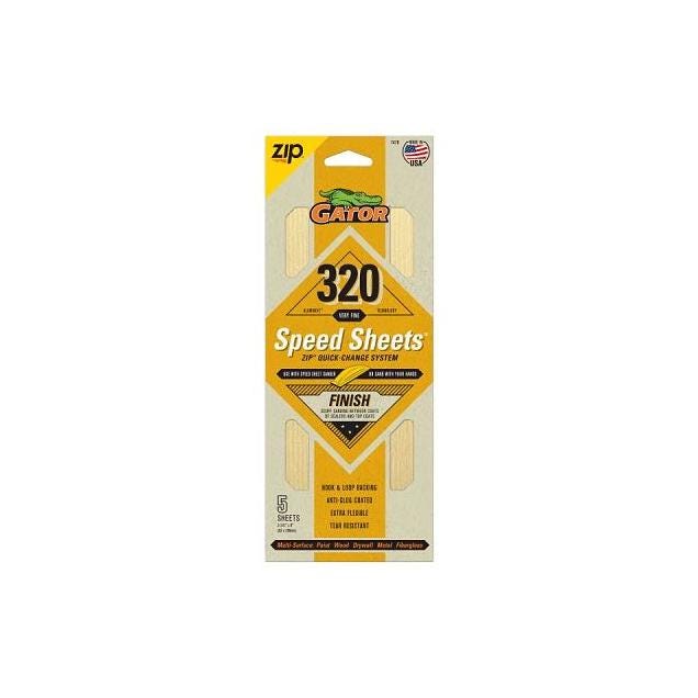 Gator 5-Pack 3-2/3 In. x 9 In. 320 Grit Premium Sanding Speed Sheets