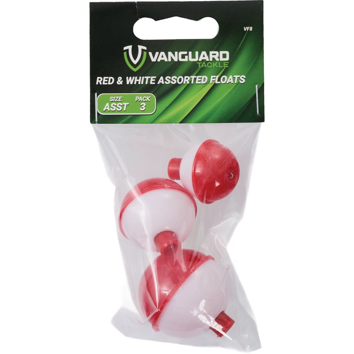 Vanguard Assorted Sizes red and white Push-Button Fishing Bobber Float (3-Pack) - photo 2