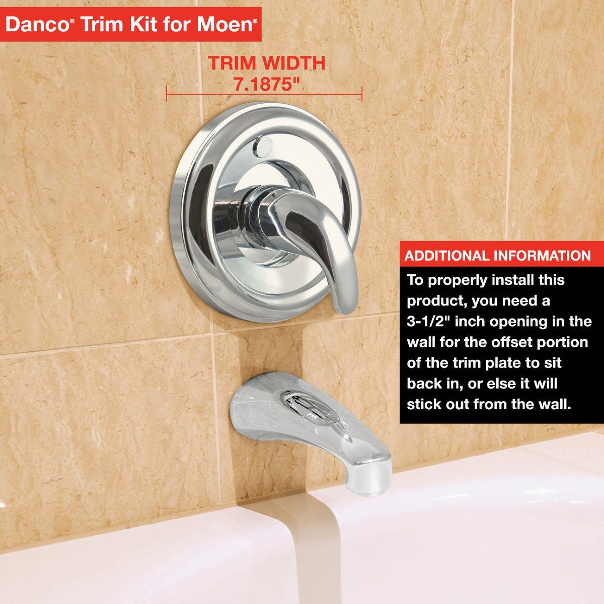 Danco Moen Lever and Knob Tub & Shower Trim Kit, Matte Black - photo 4 Danco Moen Lever and Knob Tub & Shower Trim Kit, Matte Black - photo 4